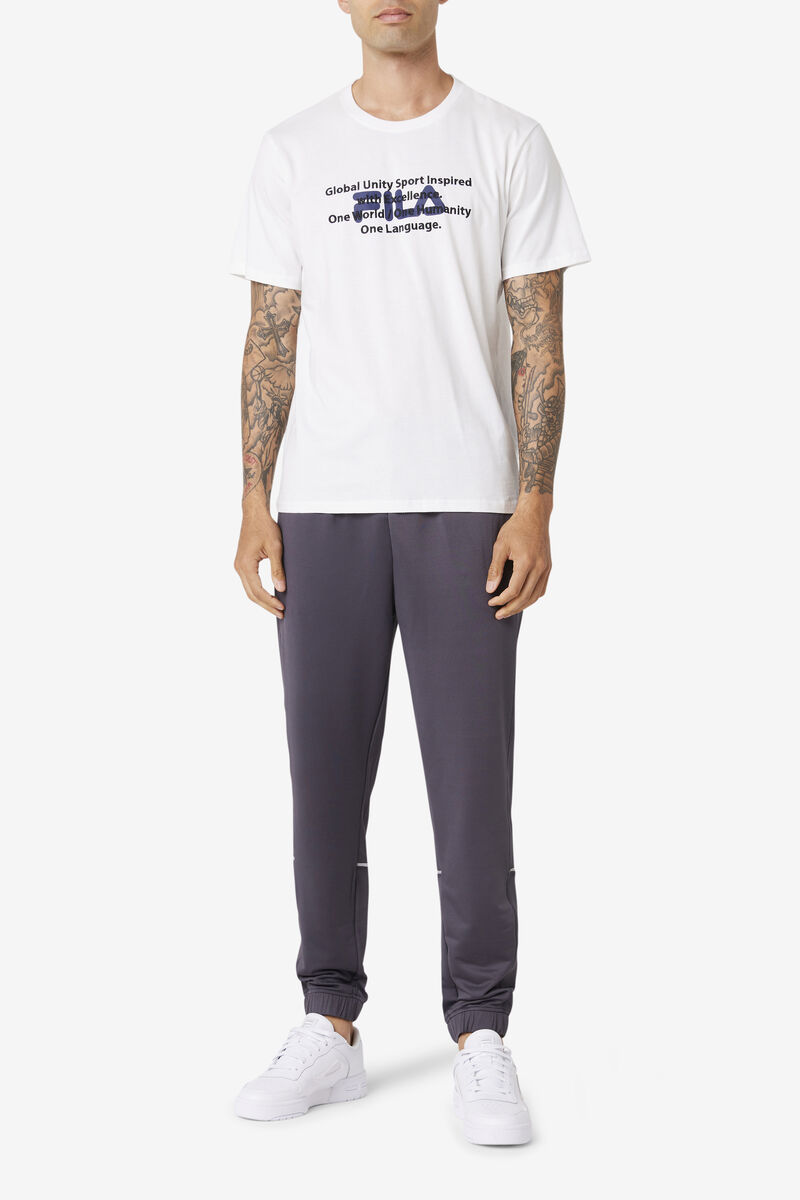 Men's Fila Pepacton T Shirts White | EjDcC8NNYIX