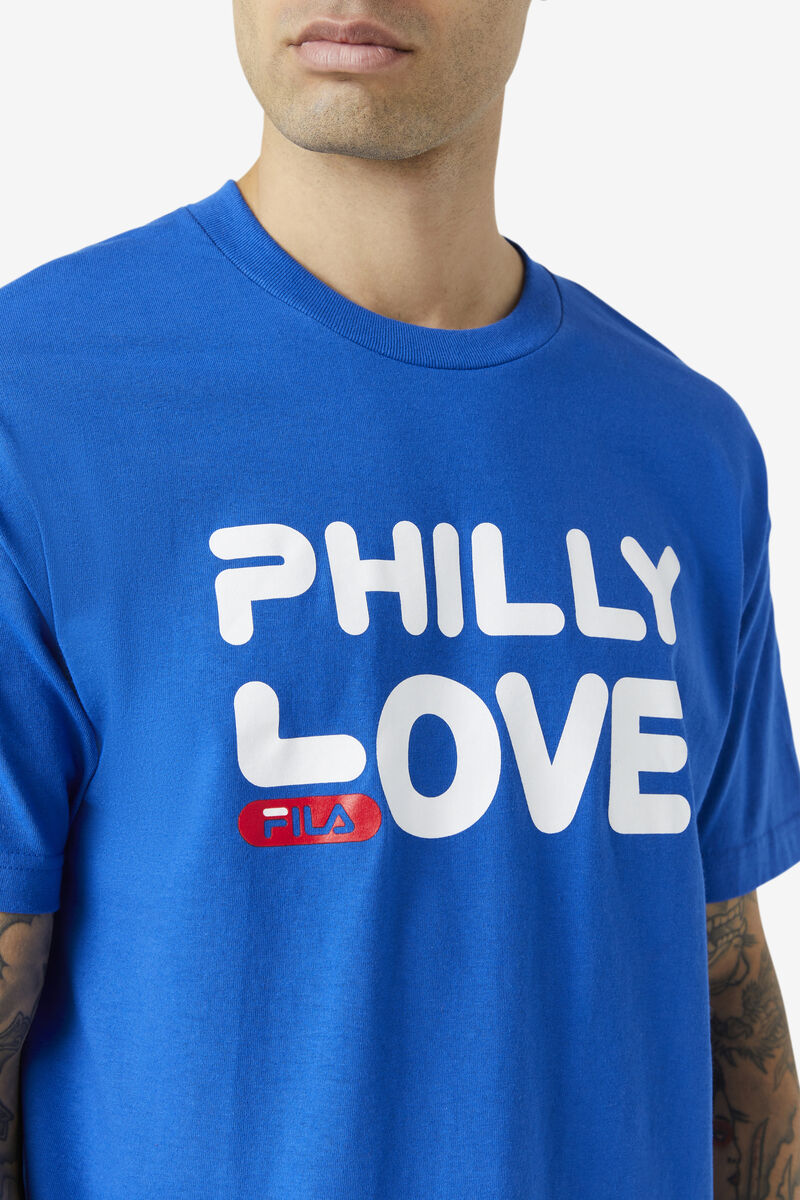 Men's Fila Philly Love T Shirts Blue / Blue | 29jkf6ckEm1