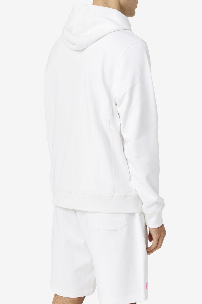 Men's Fila Phoenix Hoodie Hoodies White / Pink | sKThh4pzmsH