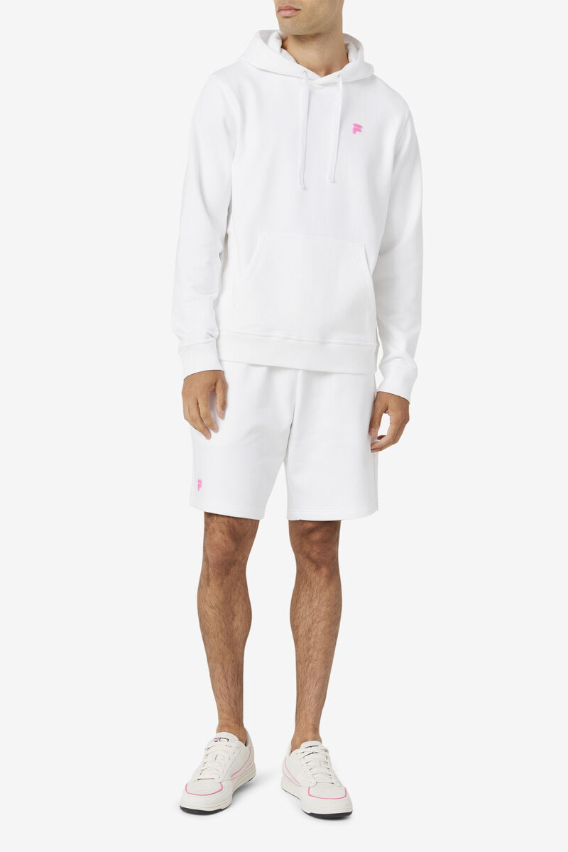 Men's Fila Phoenix Hoodie Hoodies White / Pink | sKThh4pzmsH