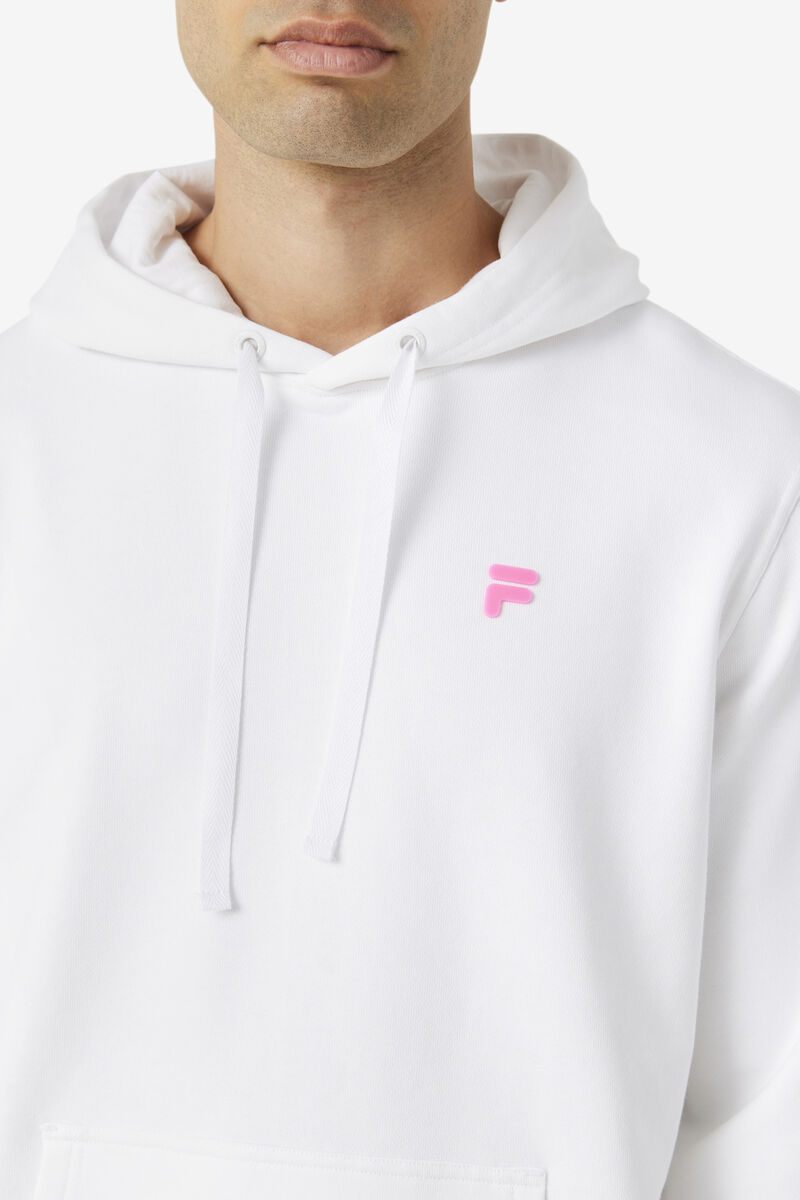 Men's Fila Phoenix Hoodie Hoodies White / Pink | sKThh4pzmsH
