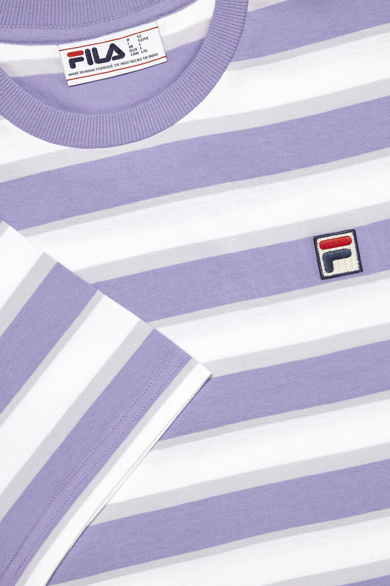 Men's Fila Pietersite T Shirts Purple / White | iyZyWR9sFMI