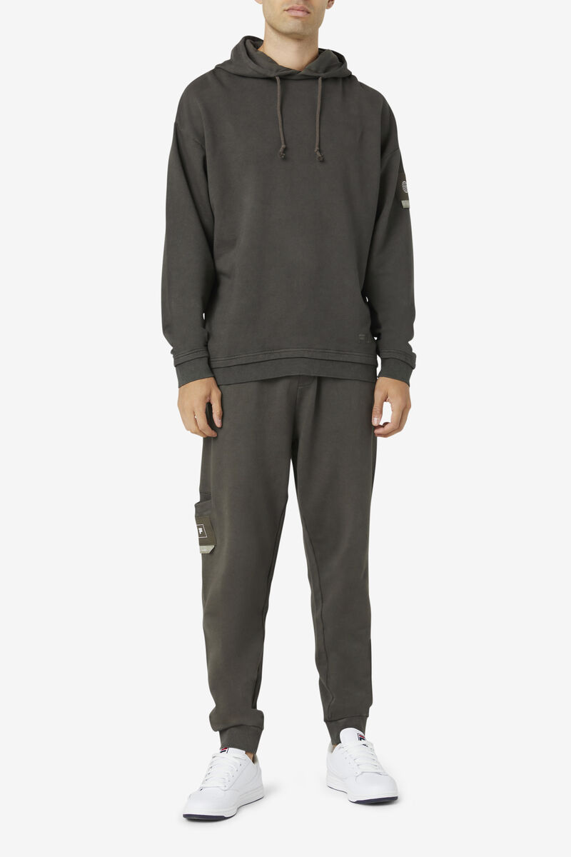 Men's Fila Plantsy Layered Hoodie Hoodies Dark Grey | yn9ljAvZmGx