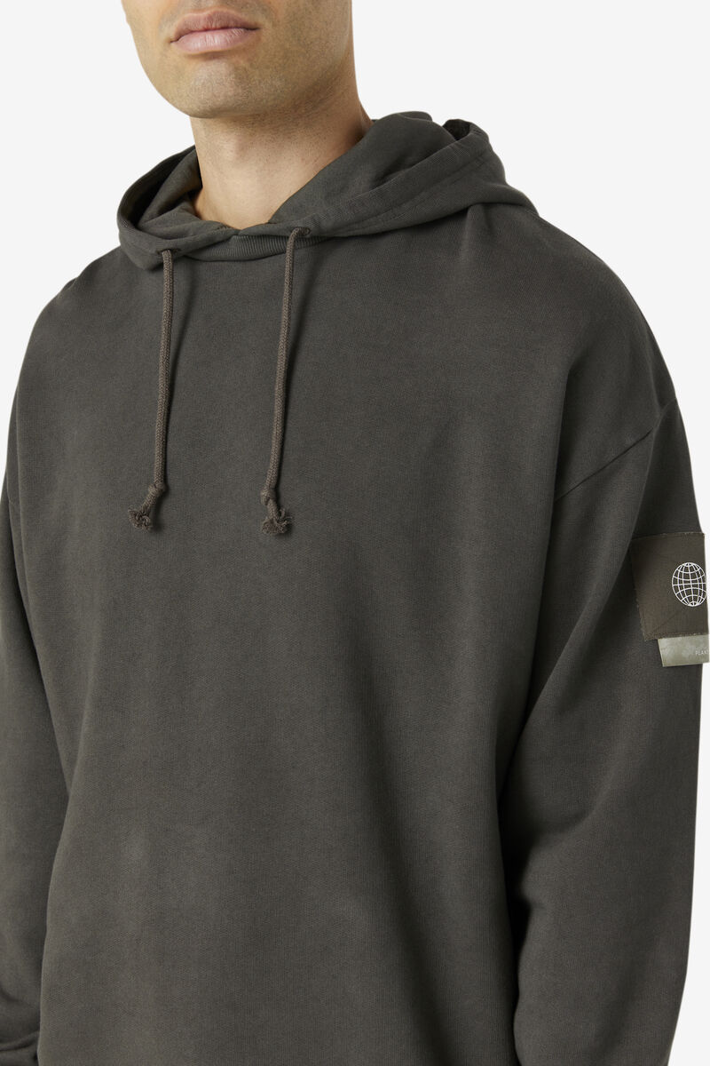 Men's Fila Plantsy Layered Hoodie Hoodies Dark Grey | yn9ljAvZmGx
