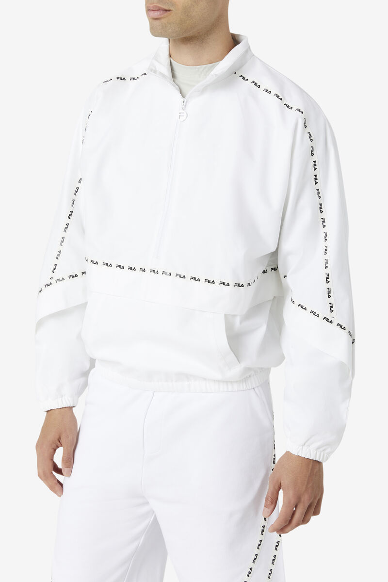 Men's Fila Raceline Jacket Tracksuits White | eURWmWC5I5t