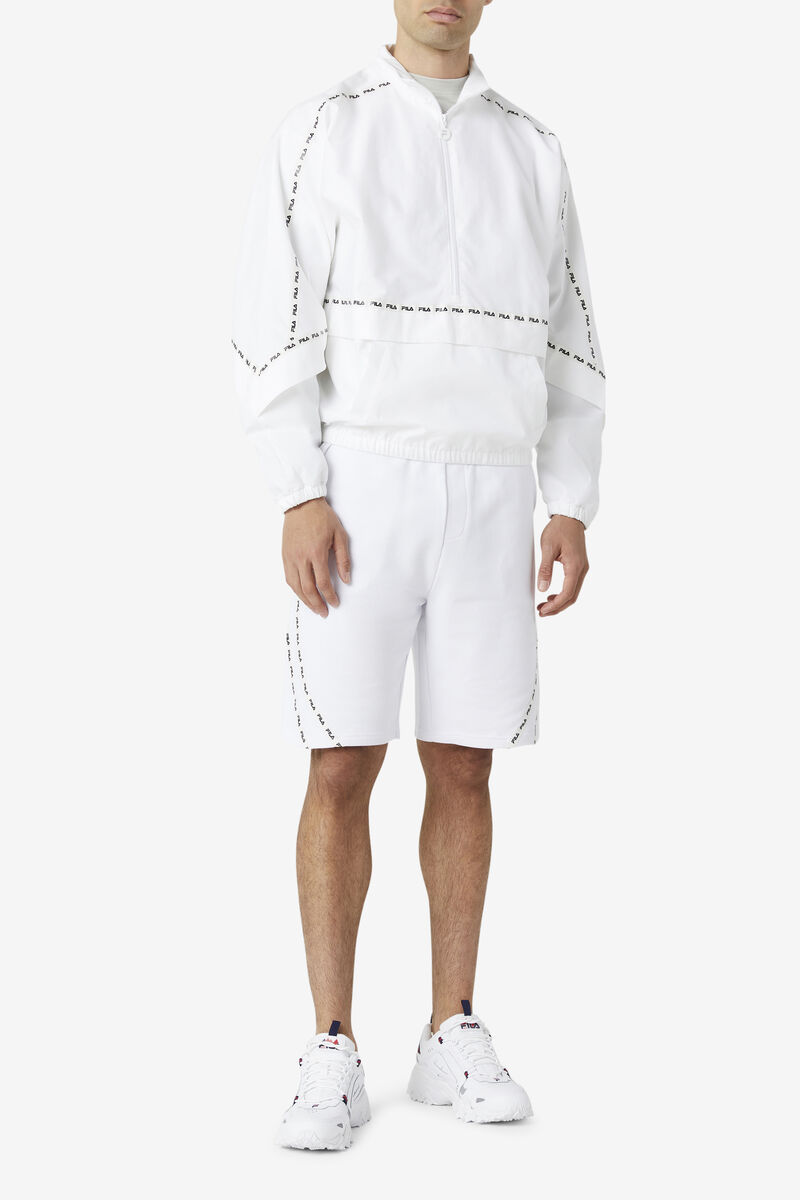 Men's Fila Raceline Jacket Tracksuits White | eURWmWC5I5t