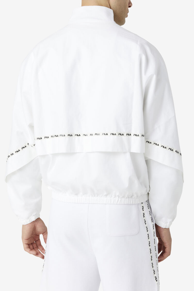Men's Fila Raceline Jacket Tracksuits White | eURWmWC5I5t