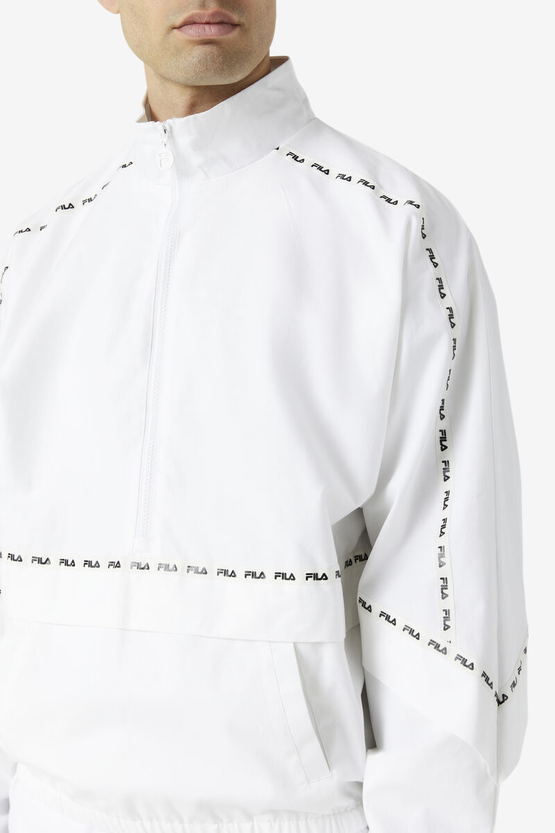 Men's Fila Raceline Jacket Tracksuits White | eURWmWC5I5t