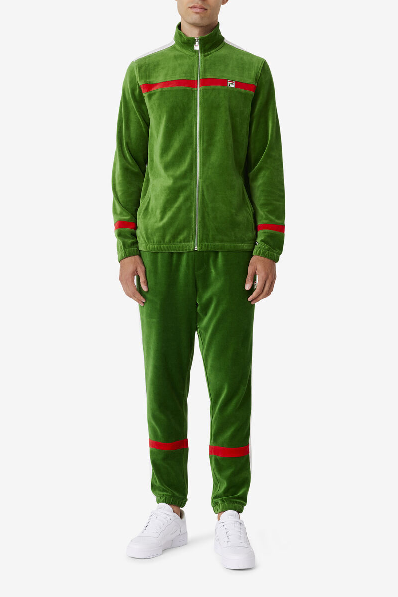 Men's Fila Ravid Velour Pant Tracksuits White / Red | T2LPTpxxbyd