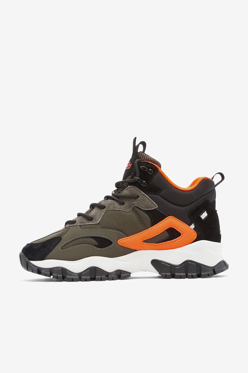Men's Fila Ray Tracer Tr 2 Mid Sneaker Boots | Fila Sneakers Black / Orange | ytykHIgTGok