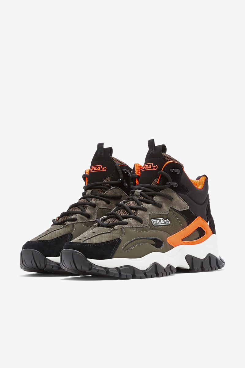 Men's Fila Ray Tracer Tr 2 Mid Sneaker Boots | Fila Sneakers Black / Orange | ytykHIgTGok