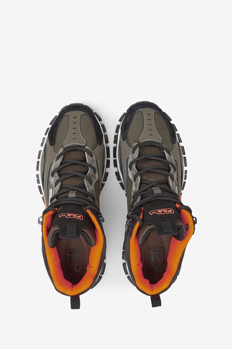 Men's Fila Ray Tracer Tr 2 Mid Sneaker Boots | Fila Sneakers Black / Orange | ytykHIgTGok