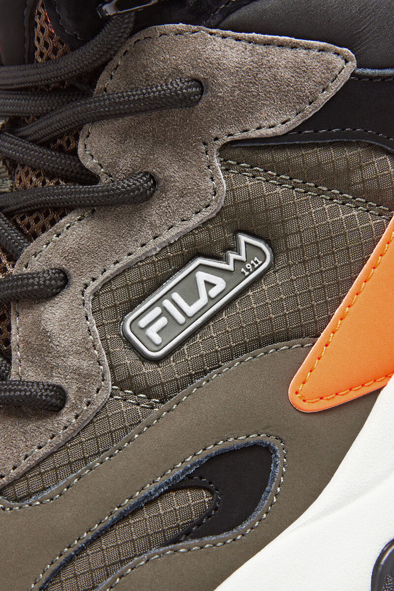 Men's Fila Ray Tracer Tr 2 Mid Sneaker Boots | Fila Sneakers Black / Orange | ytykHIgTGok