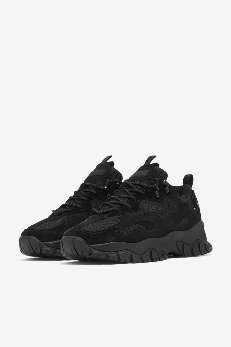 Men's Fila Ray Tracer Tr 2 Walking Shoes Black / Black / Metal Silver | baP7WhD8wq7