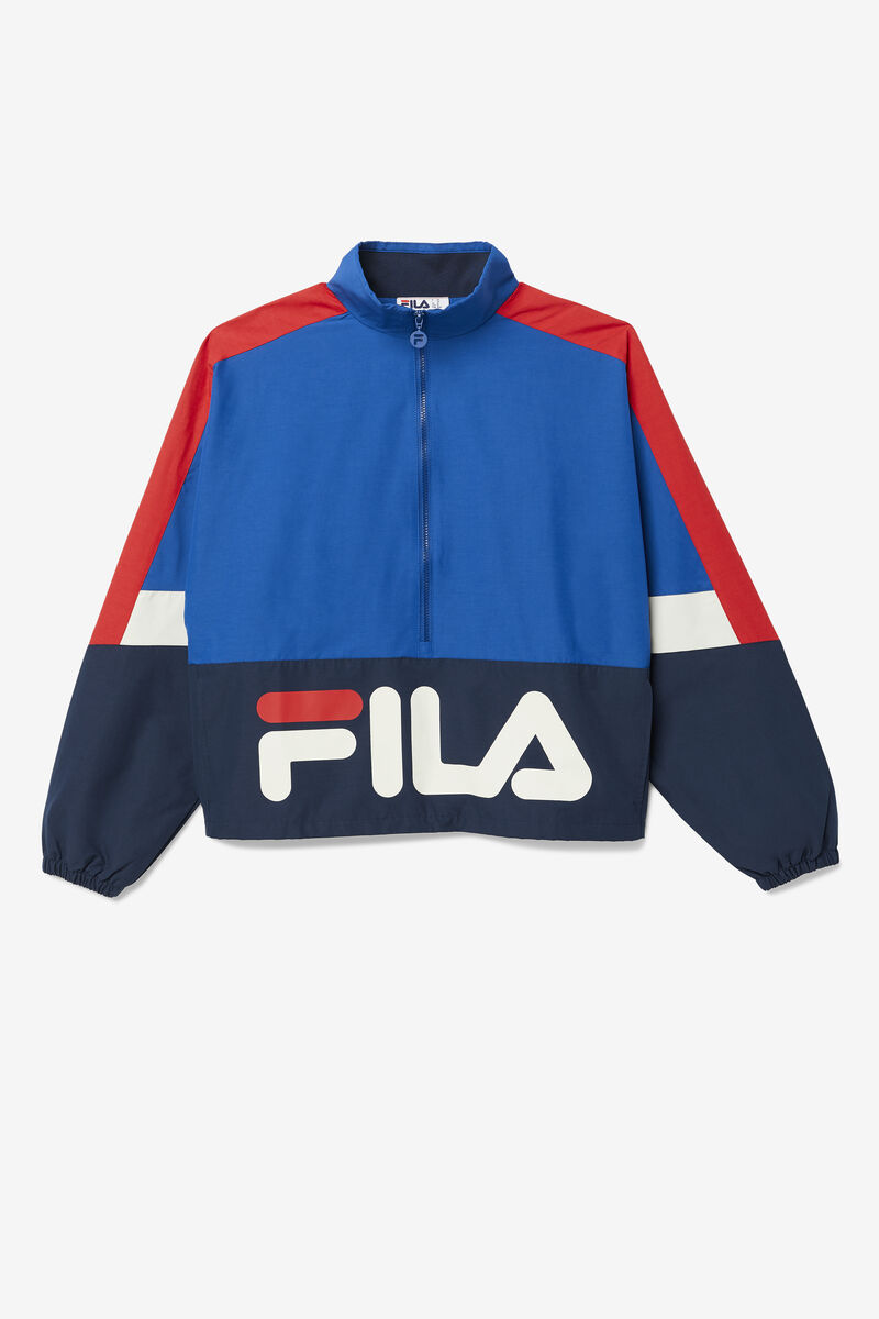 Men\'s Fila Reid Track Jacket Tracksuits Blue / Navy / Red | H3dGpSBHEpg