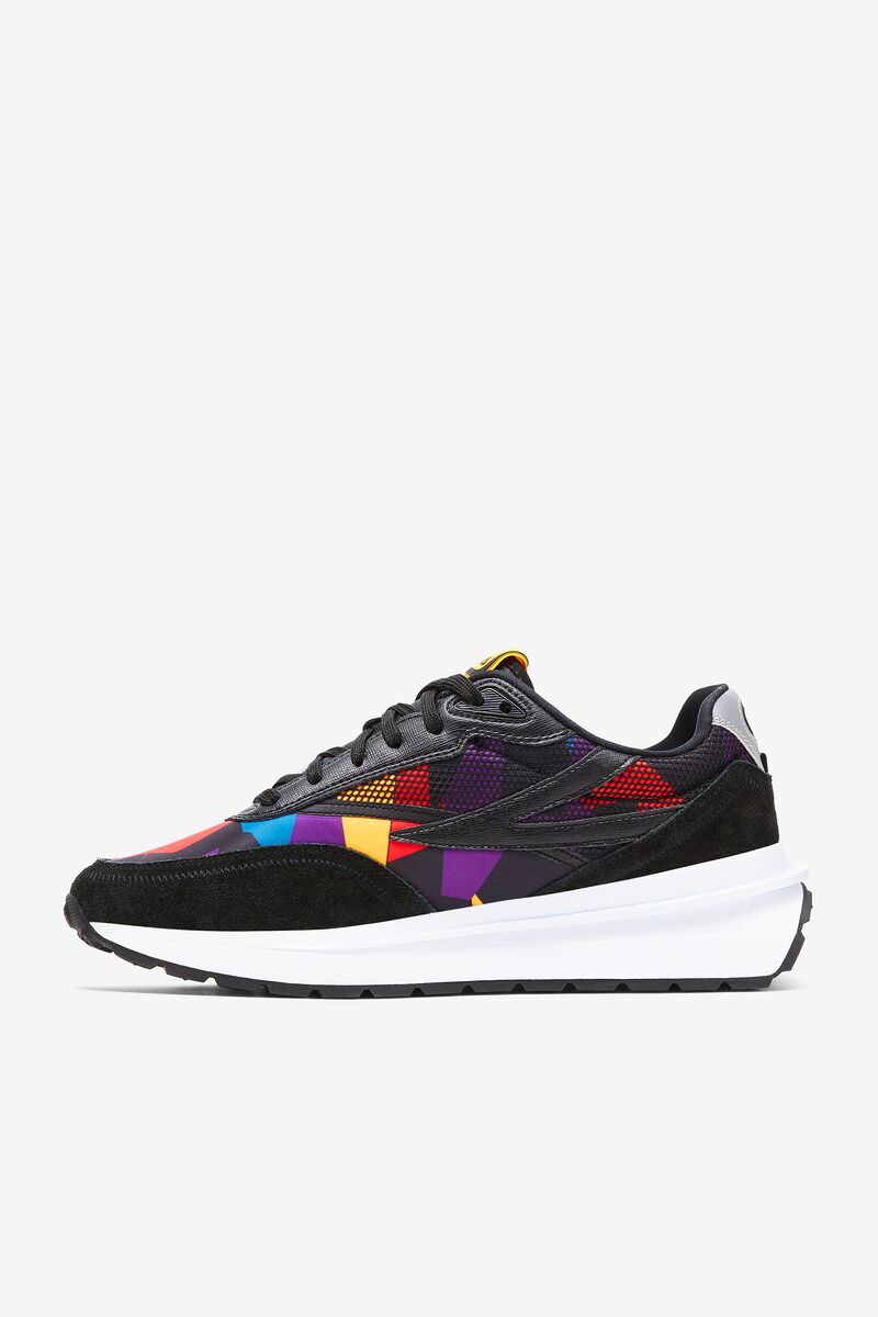 Men's Fila Renno '90s Chunky Sneakers | Fila Sneakers Black / Orange Gold / Turquoise | c72mzBGD4wL