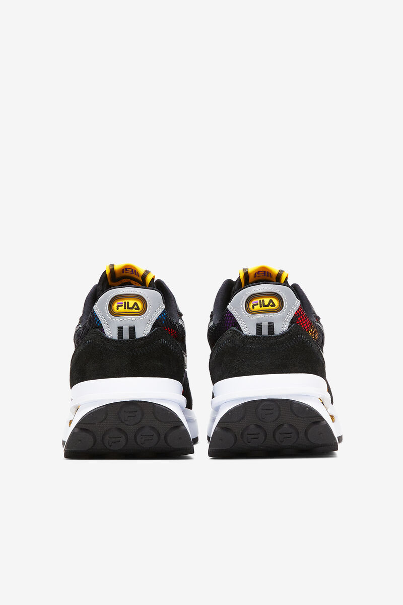 Men's Fila Renno '90s Chunky Sneakers | Fila Sneakers Black / Orange Gold / Turquoise | c72mzBGD4wL