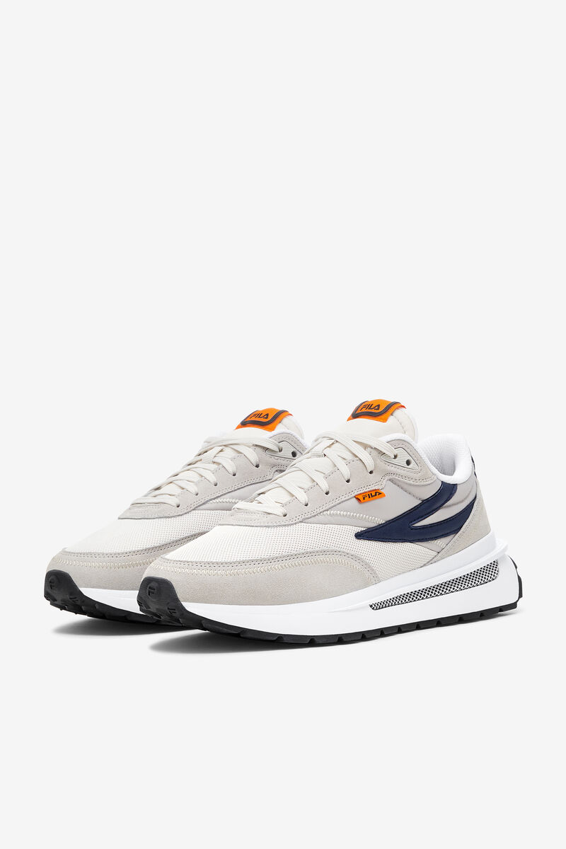 Men's Fila Renno Chunky Tennis Shoes | Fila Sneakers Silver Grey / White Brown / White | i8dh2qNDYcF