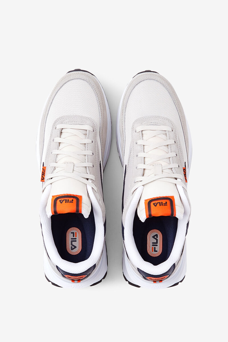 Men's Fila Renno Chunky Tennis Shoes | Fila Sneakers Silver Grey / White Brown / White | i8dh2qNDYcF