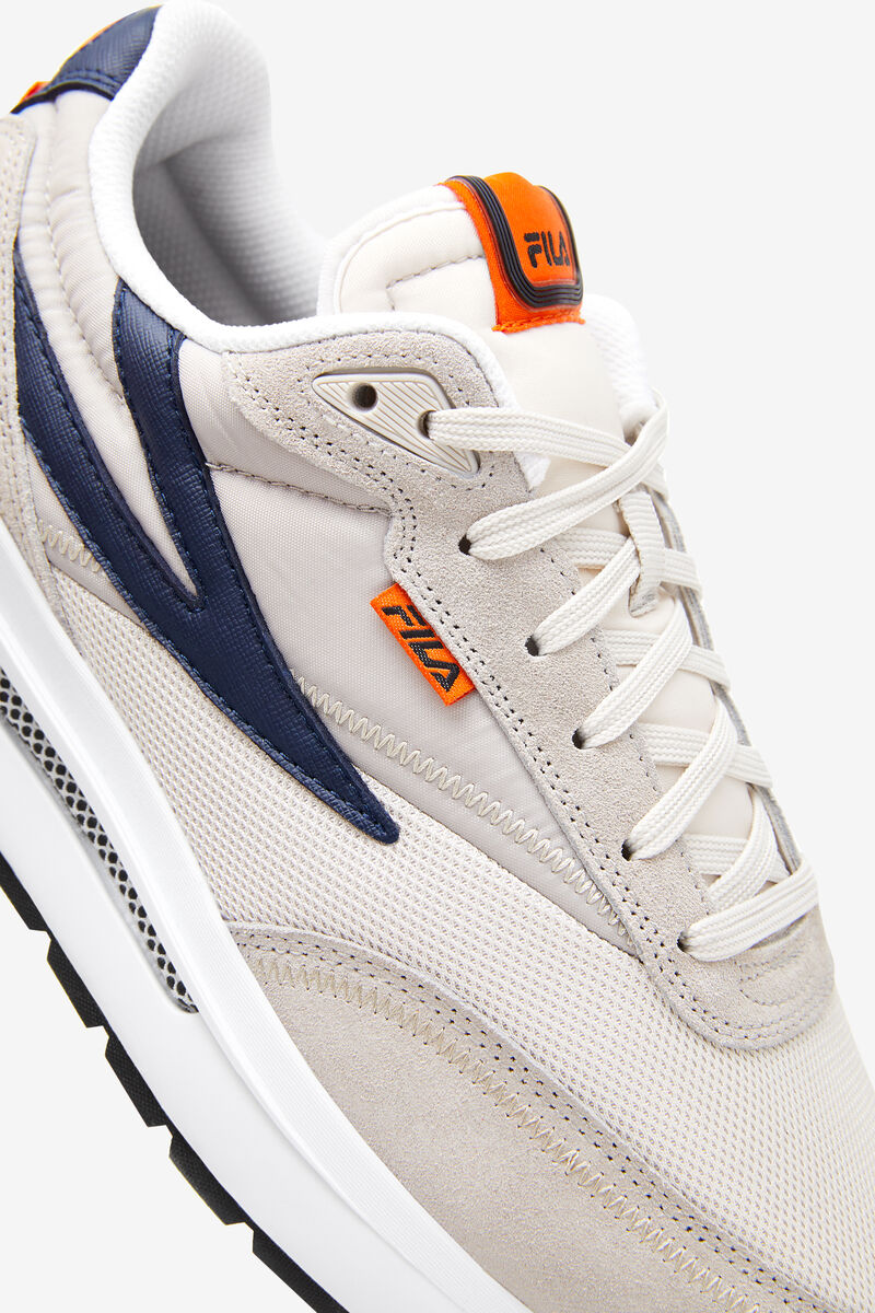 Men's Fila Renno Chunky Tennis Shoes | Fila Sneakers Silver Grey / White Brown / White | i8dh2qNDYcF