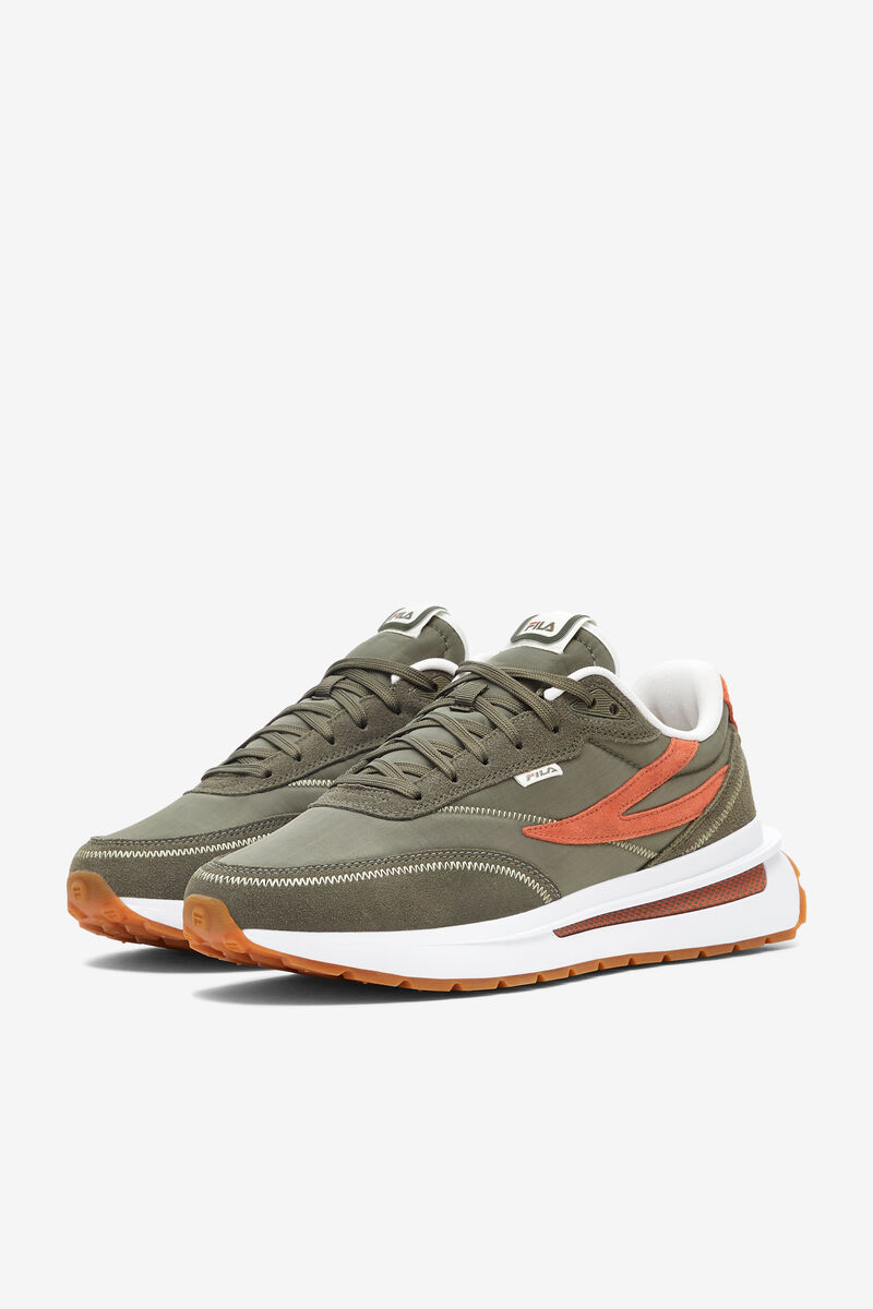 Men's Fila Renno - Sneakers & Lifestyle | Fila Sneakers Olive / Red / White | KDwd3gezmtI