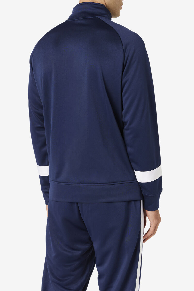Men's Fila Renzo Jacket Jackets Navy / White | 15Tt5BVvcpu