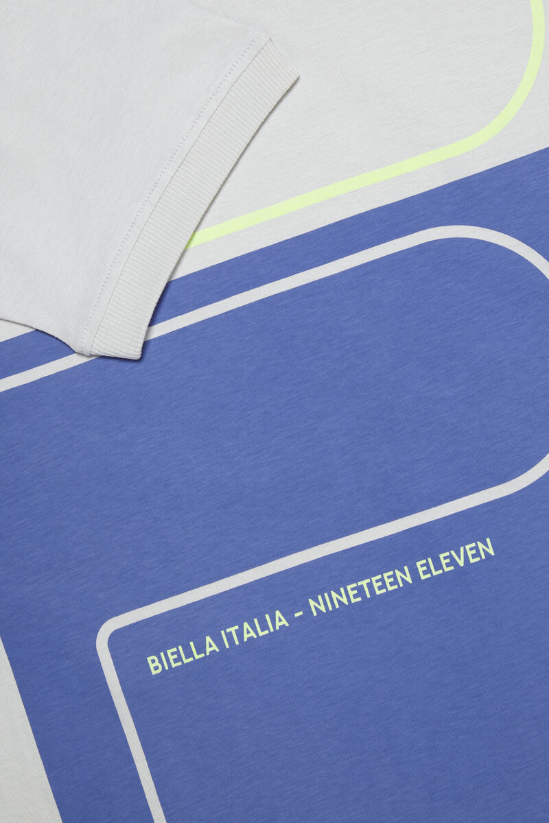 Men's Fila Salza T Shirts Grey / Blue / Green | lf4WlsdKKJD