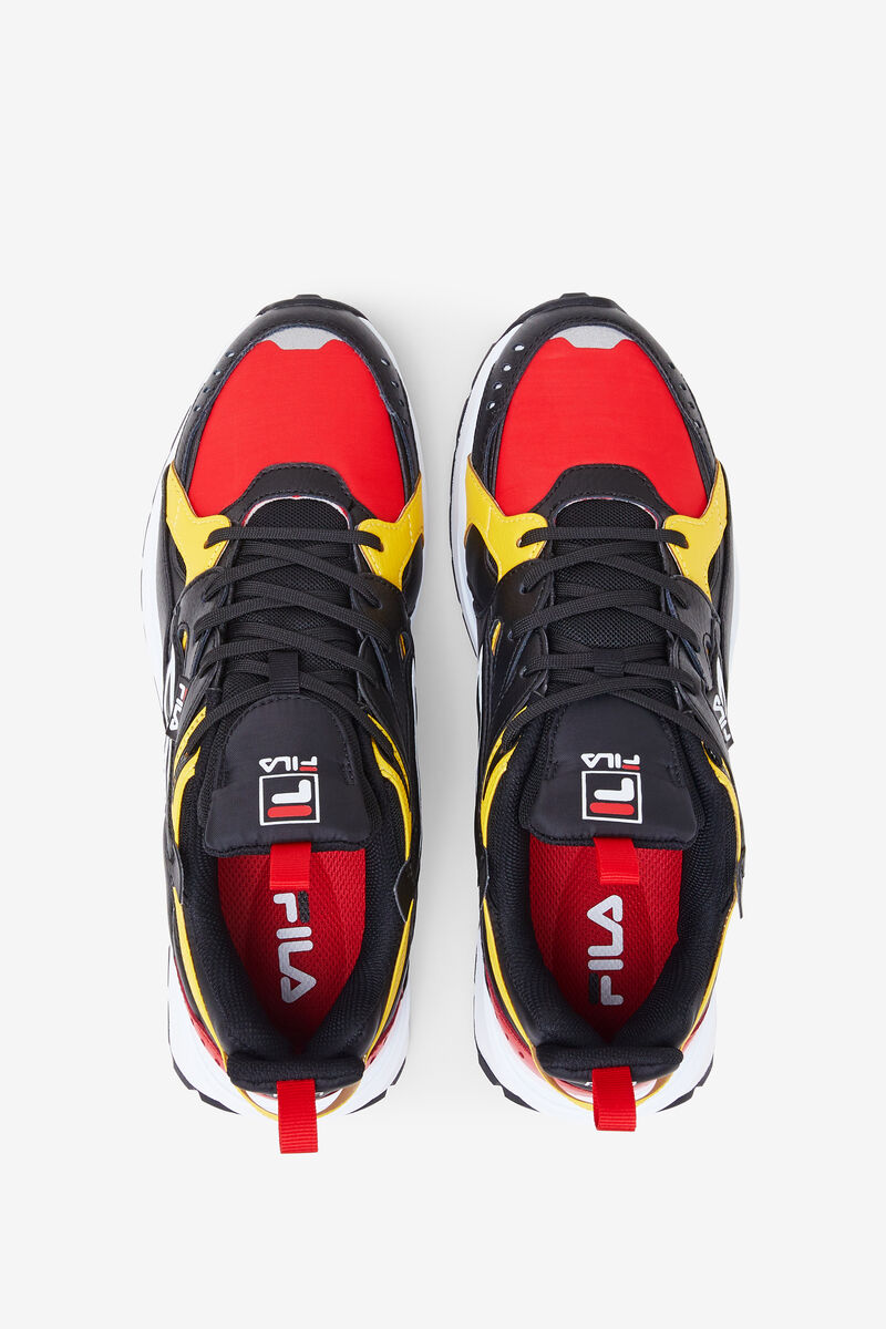 Men's Fila Sandenal Dad Shoes | Fila Sneakers Red / Black / Lemon | dVAPFeRkT9d