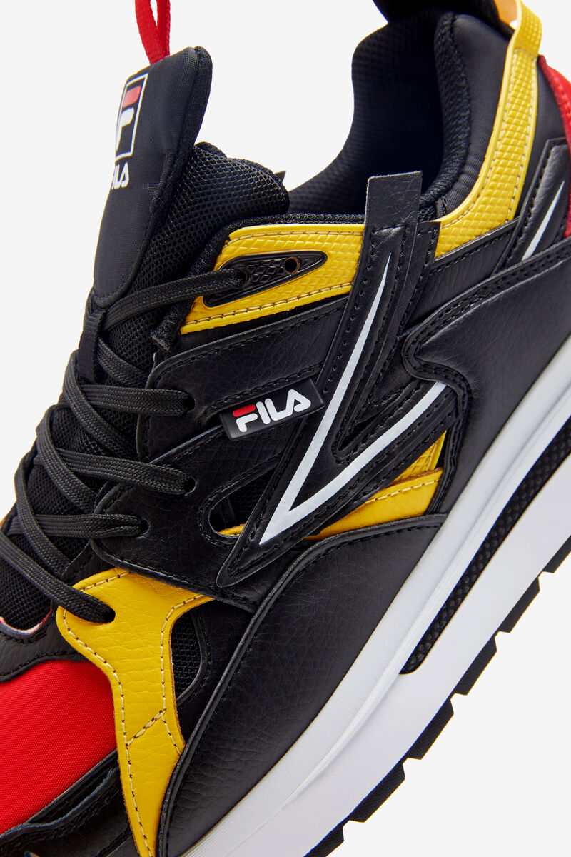 Men's Fila Sandenal Dad Shoes | Fila Sneakers Red / Black / Lemon | dVAPFeRkT9d
