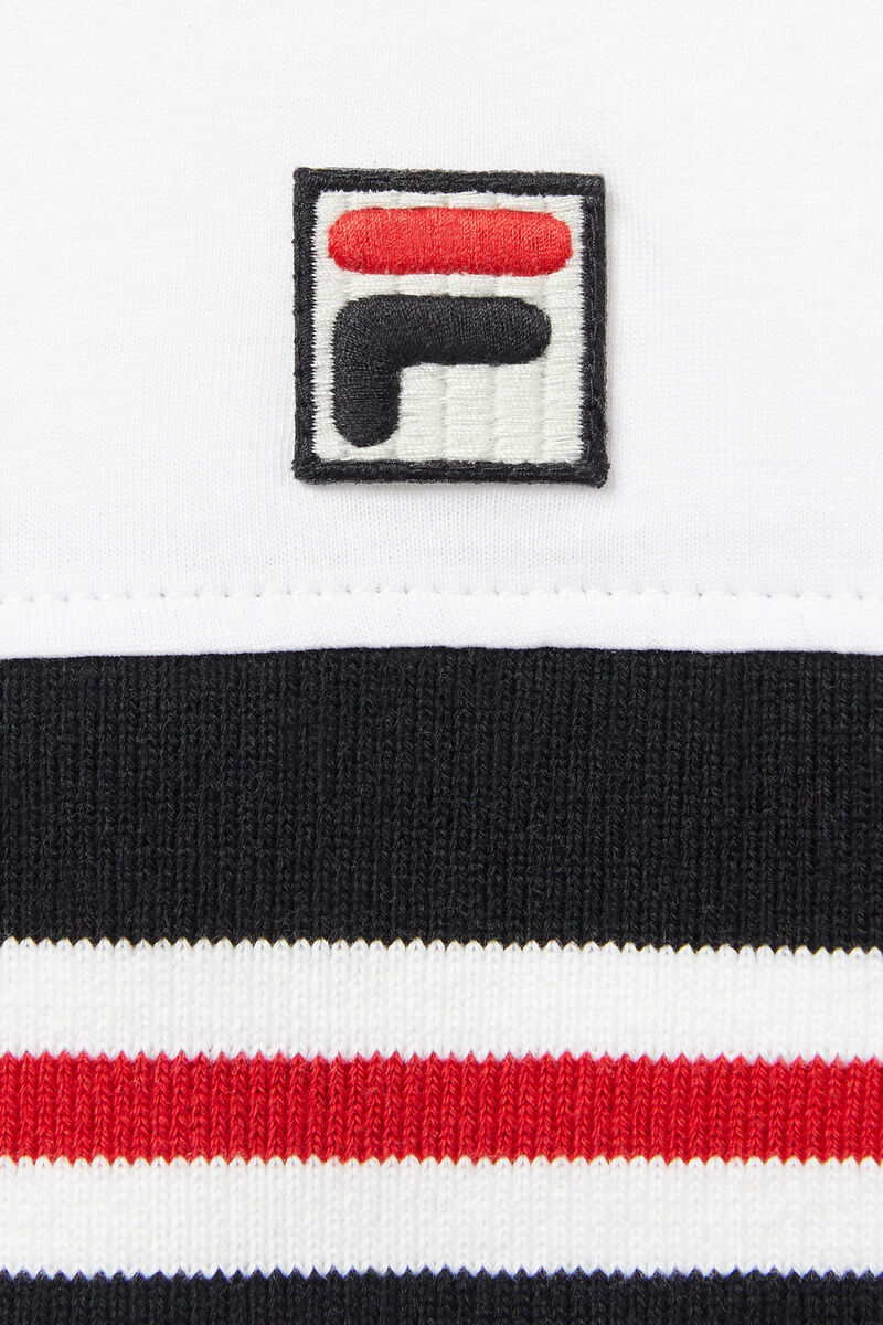 Men's Fila Silver T Shirts White / Black / Red | 3RzQi4byIBr