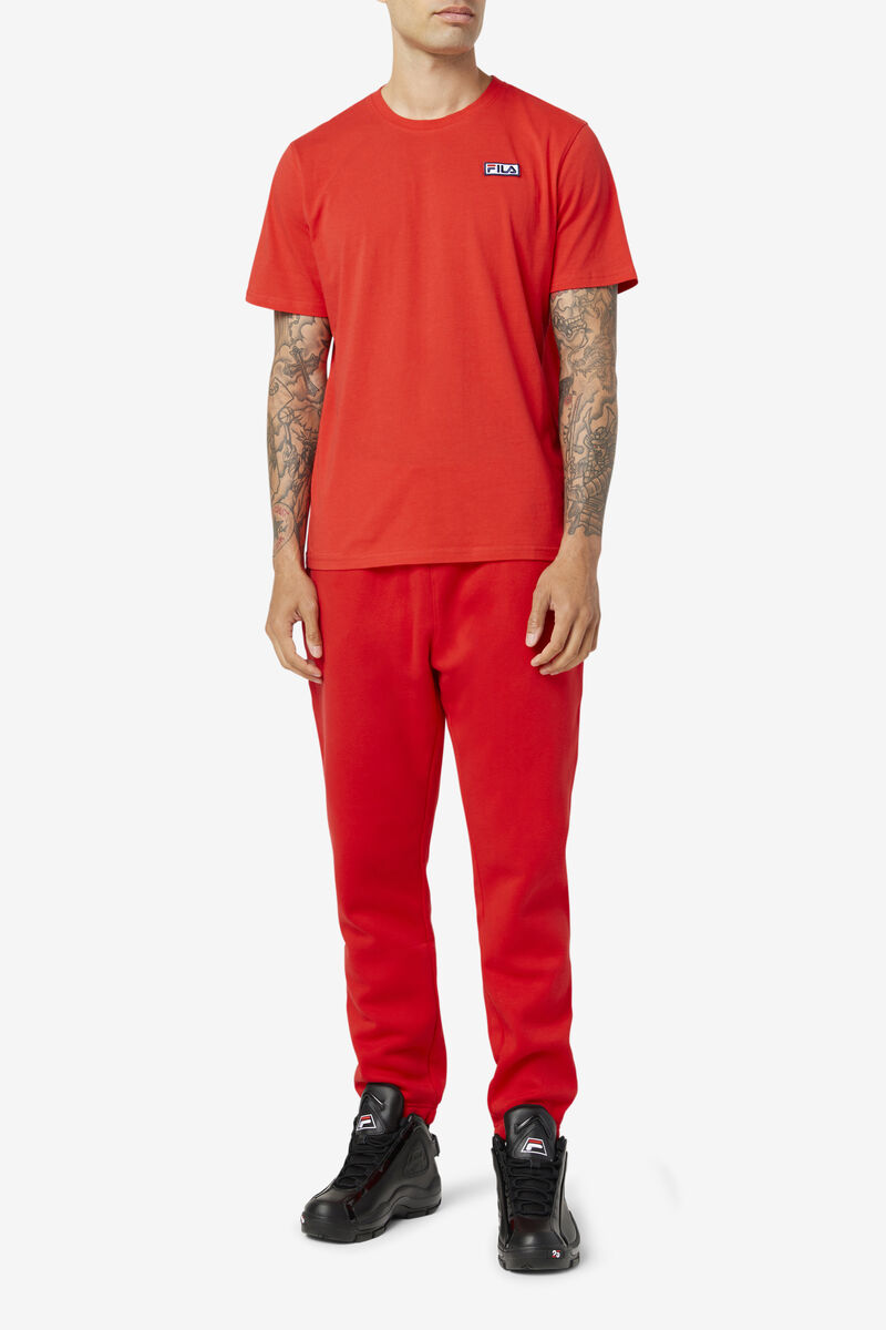 Men's Fila Skylar T Shirts Red | E13zN2ZlaMV