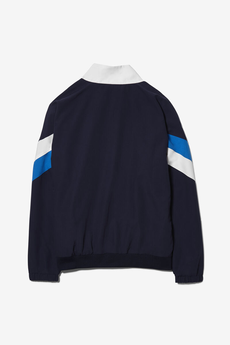 Men's Fila Slade Track Jacket Tracksuits Navy / White / Blue | oLESQwWrvbh