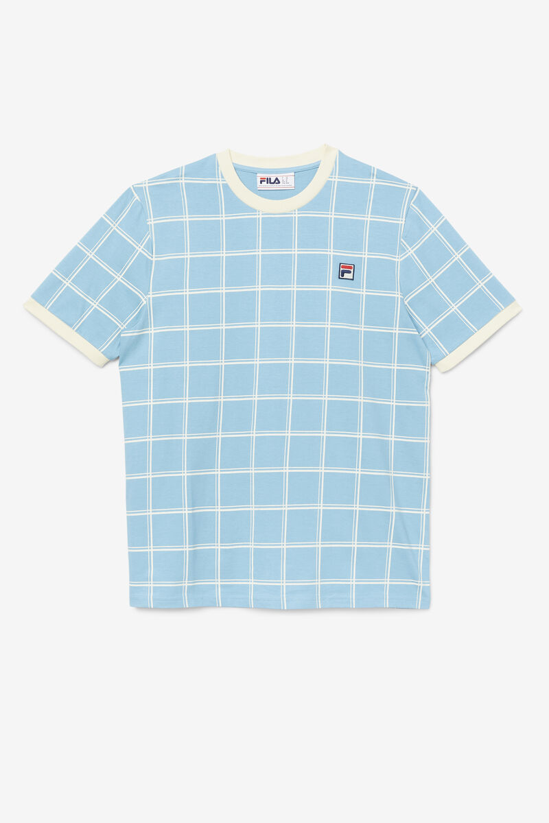 Men\'s Fila Slate Ringer T Shirts Blue | rvb2d3nInXq