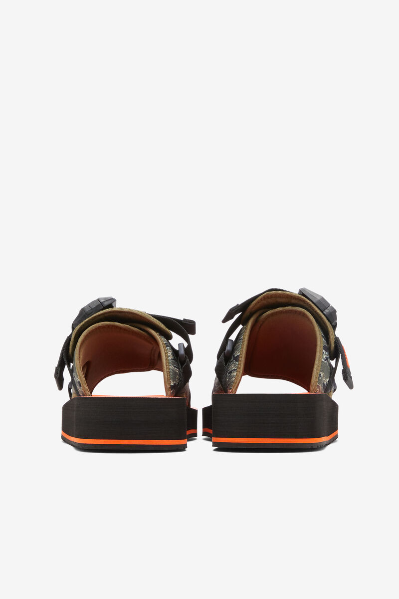 Men's Fila Sol-slide V2 Camo Slides Black / Olive | 7pf4hEViMPG