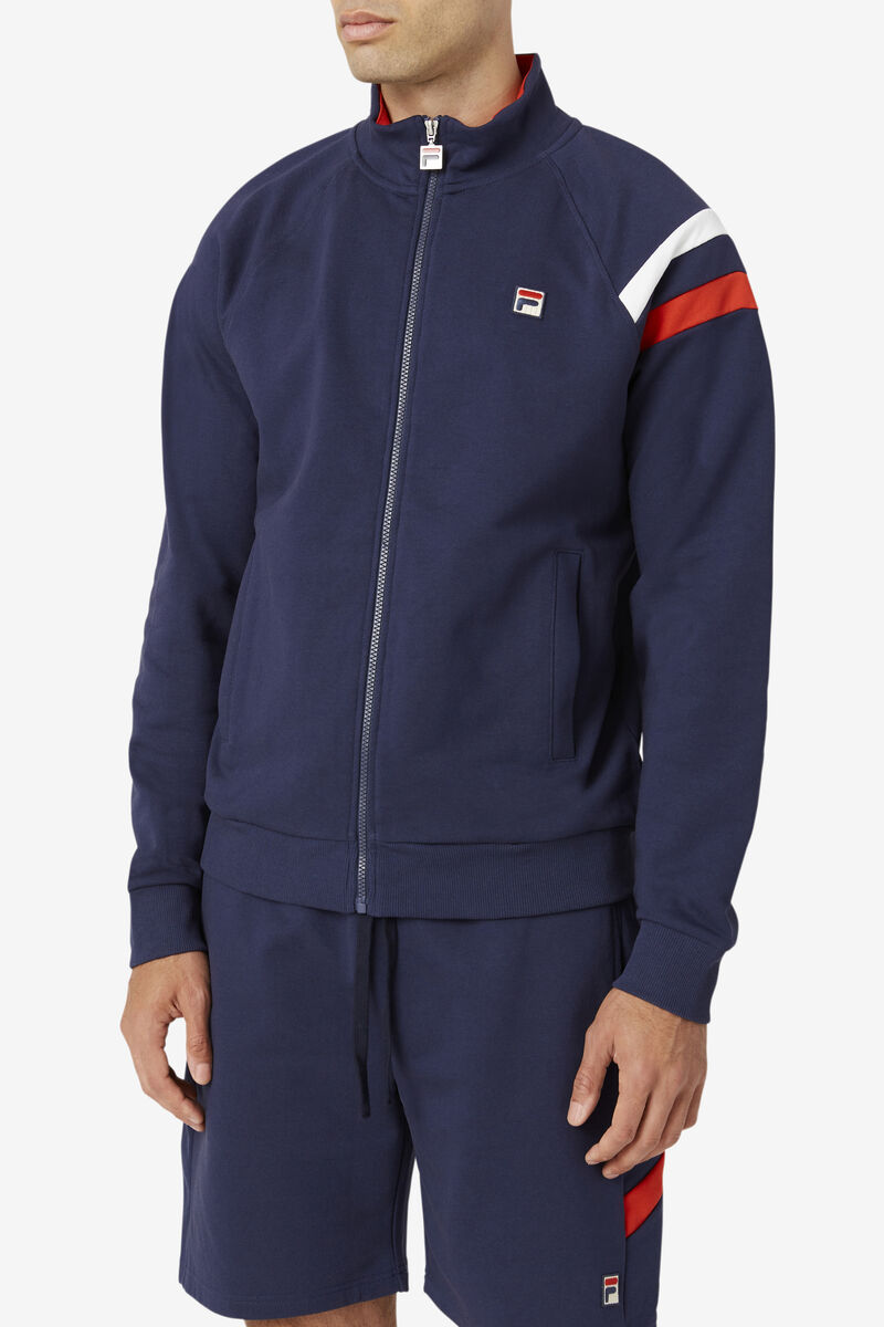 Men's Fila Stance Track Jacket Tracksuits Navy | JWbLzVx5hVN