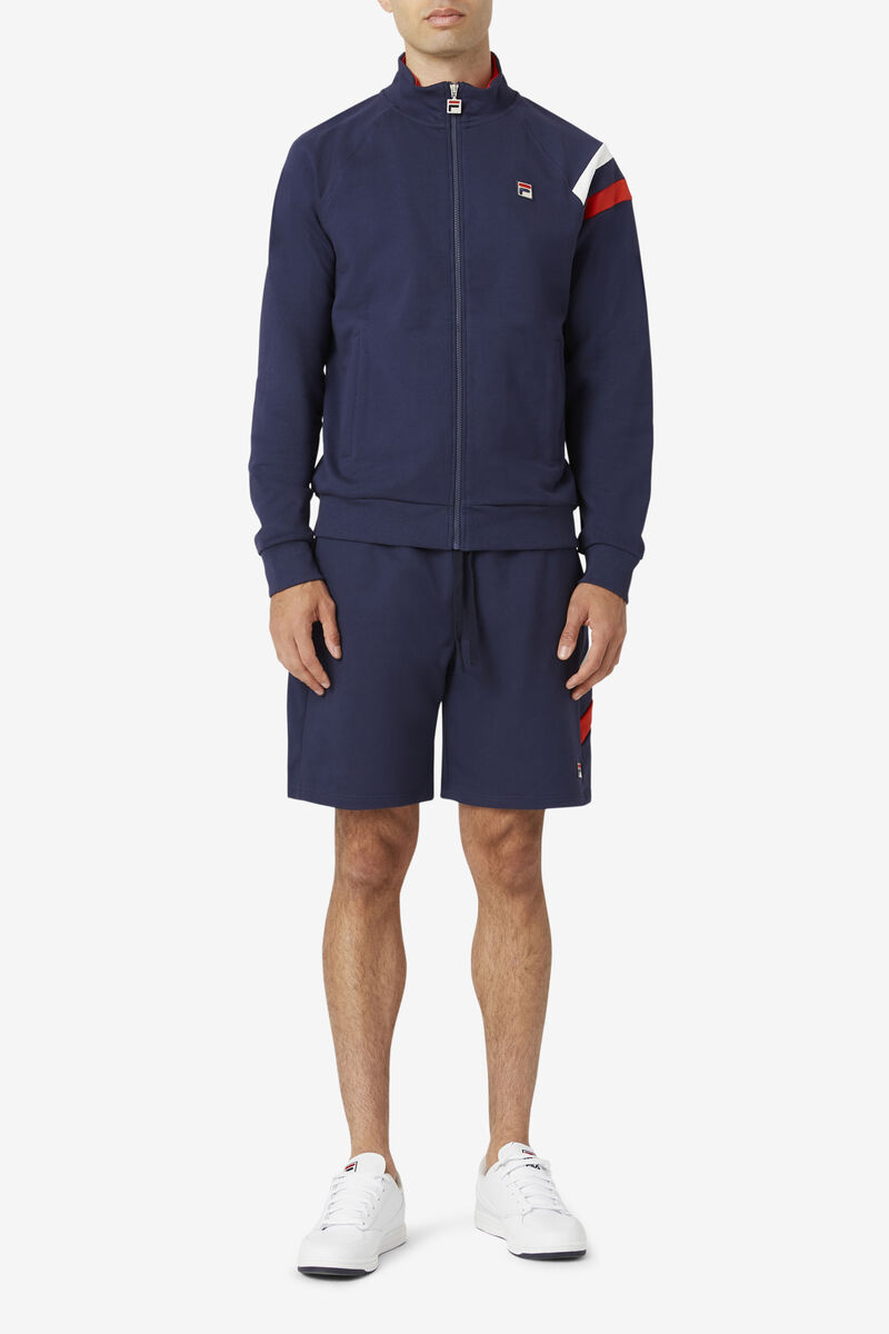 Men's Fila Stance Track Jacket Tracksuits Navy | JWbLzVx5hVN