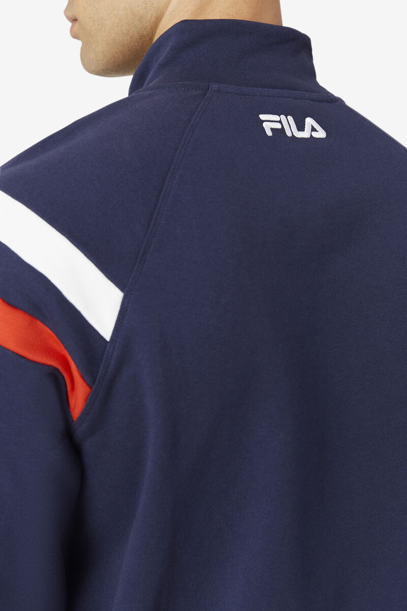 Men's Fila Stance Track Jacket Tracksuits Navy | JWbLzVx5hVN