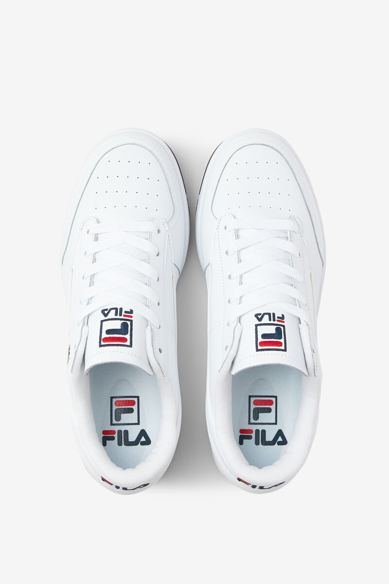 Men's Fila Tennis 88 Low Top Tennis Shoe | Fila Sneakers White / Navy / Red | iRl7SmGH1hx