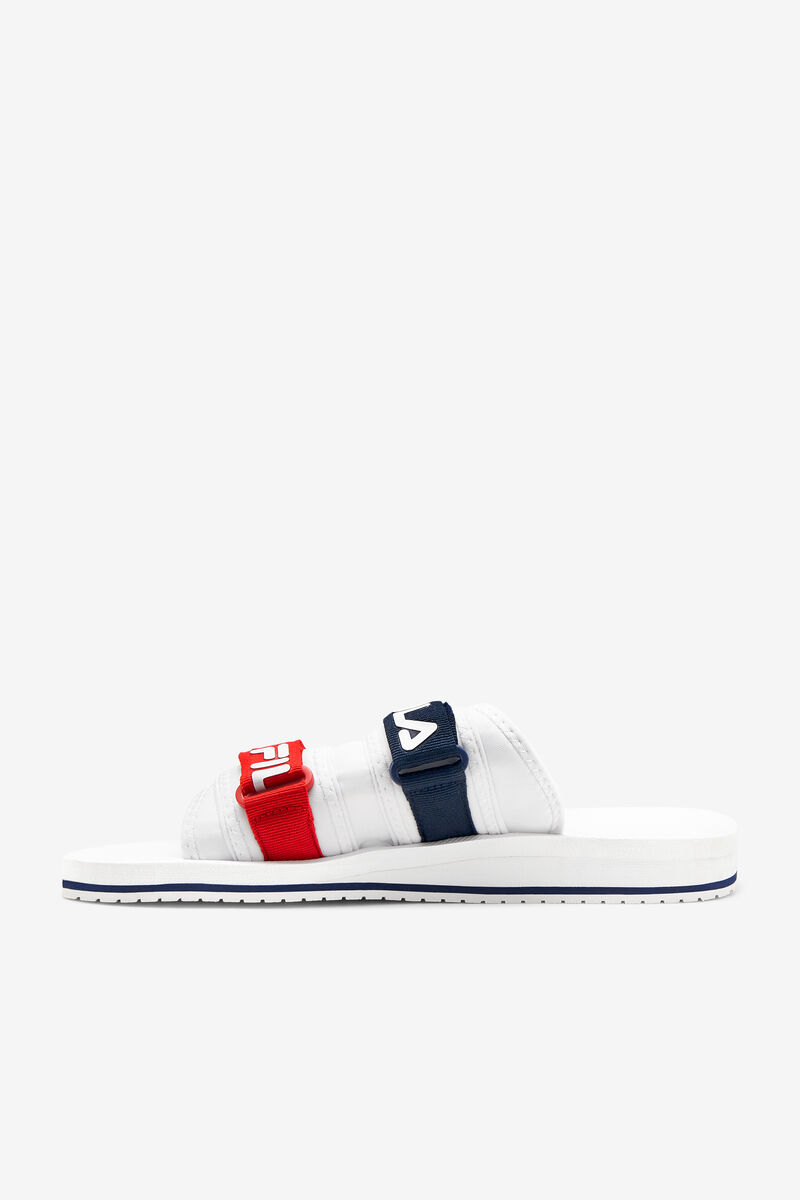 Men's Fila Utility Silde Sandals White / Navy / Red | WrSqfe9F1hn