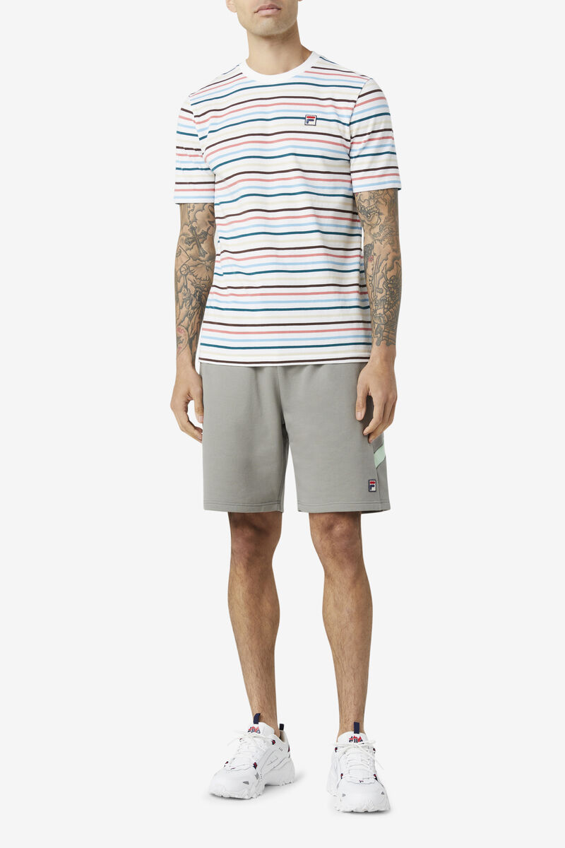 Men's Fila Vara T Shirts White | HjKF42SLOvZ