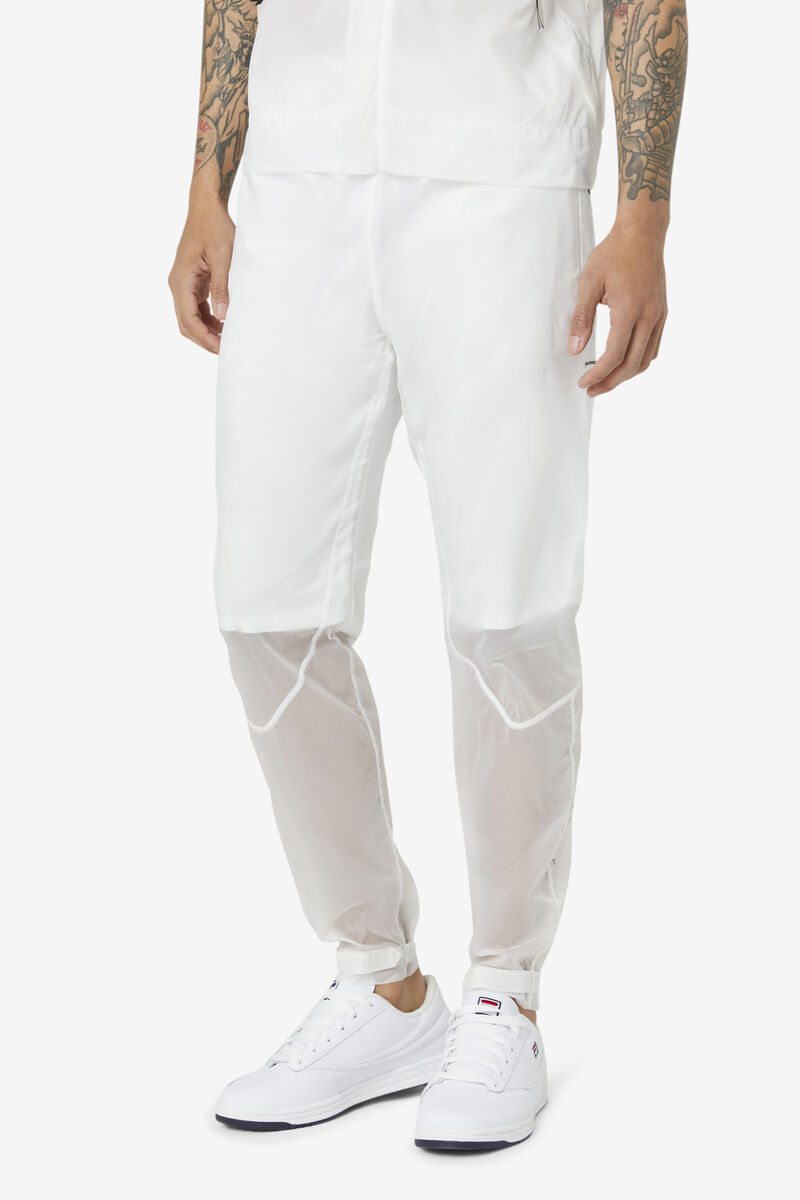Men's Fila Vega Wind Pant Tracksuits White / Black | BjTMJoCk79B