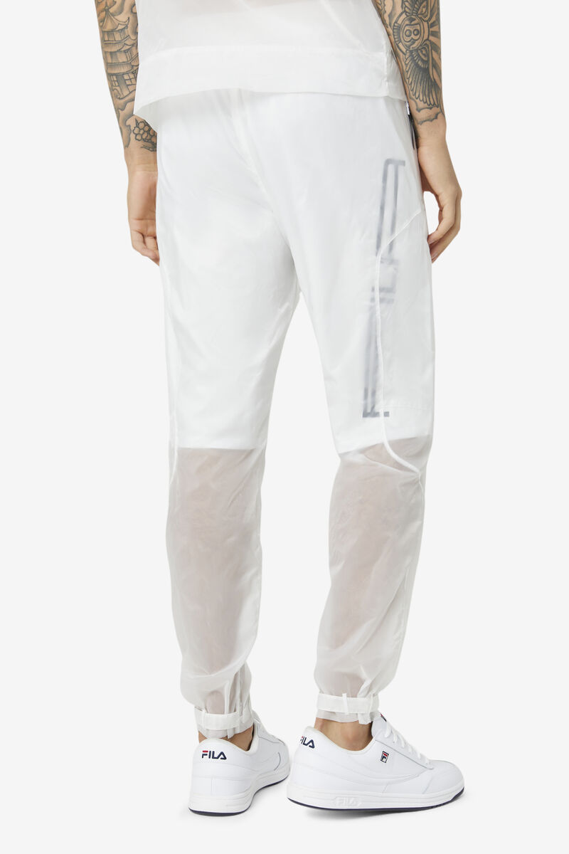Men's Fila Vega Wind Pant Tracksuits White / Black | BjTMJoCk79B