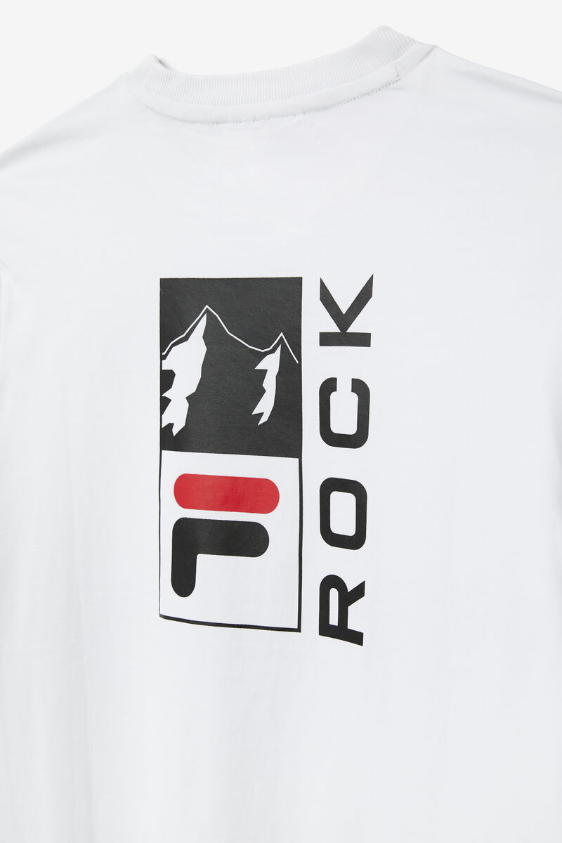 Men's Fila Vesuvius Long Sleeve Shirt White / Black / Red | rwGAJ5T3VYR