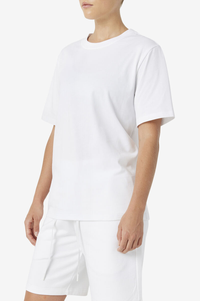 Men's Fila Vinny T Shirts White / Pink | VBpMt9PNZiy