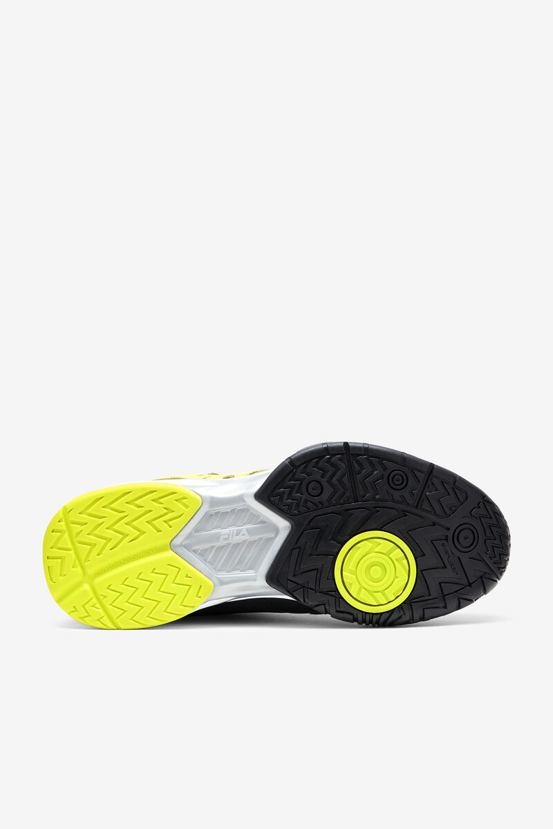 Men's Fila Volley Zone Sport Shoes Black / White / Yellow | wDB7PNrQjQF