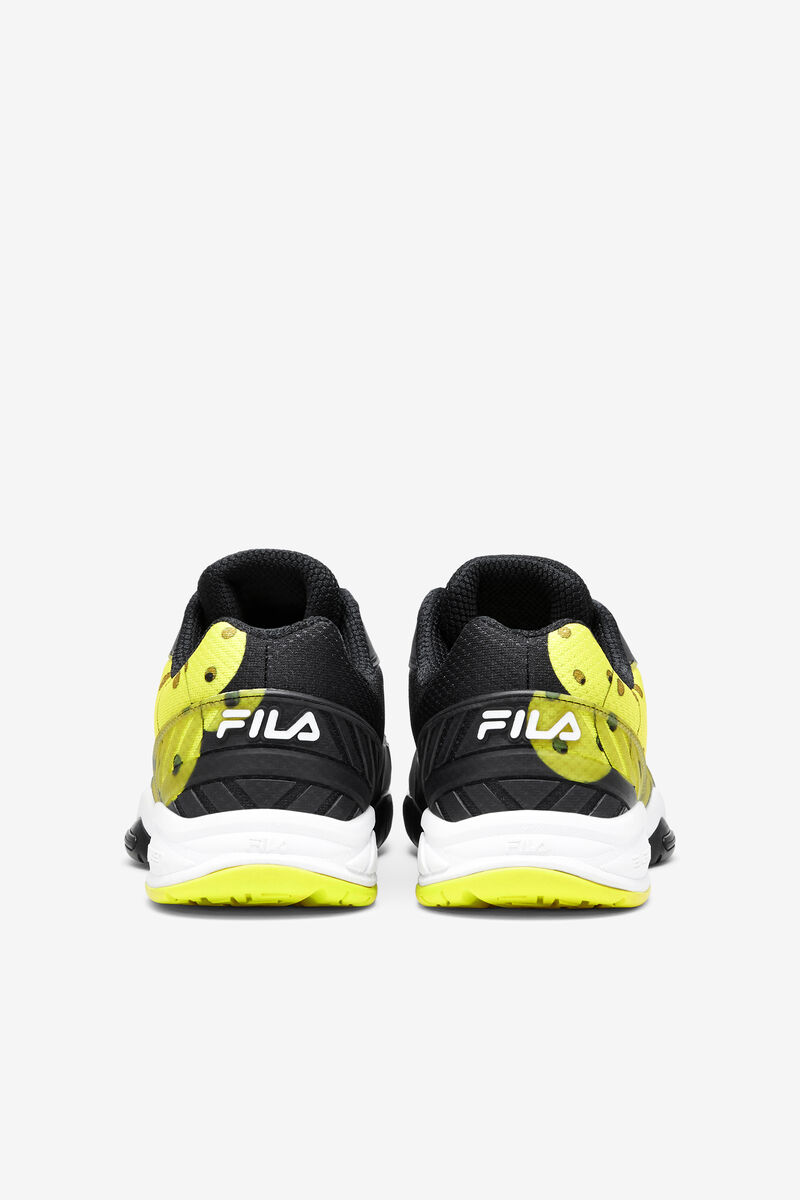 Men's Fila Volley Zone Sport Shoes Black / White / Yellow | wDB7PNrQjQF