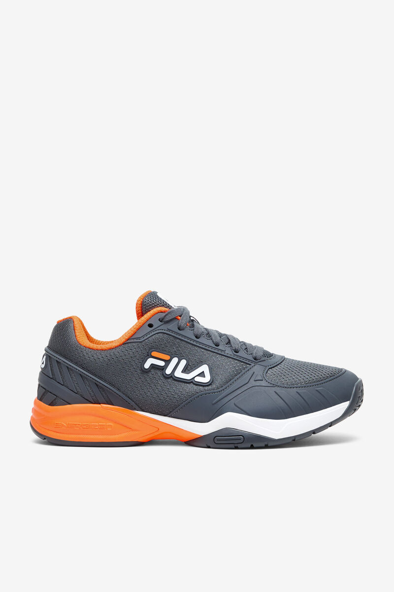Men\'s Fila Volley Zone Sport Shoes Dark Grey / White / Orange | i7ELUGmjMIn