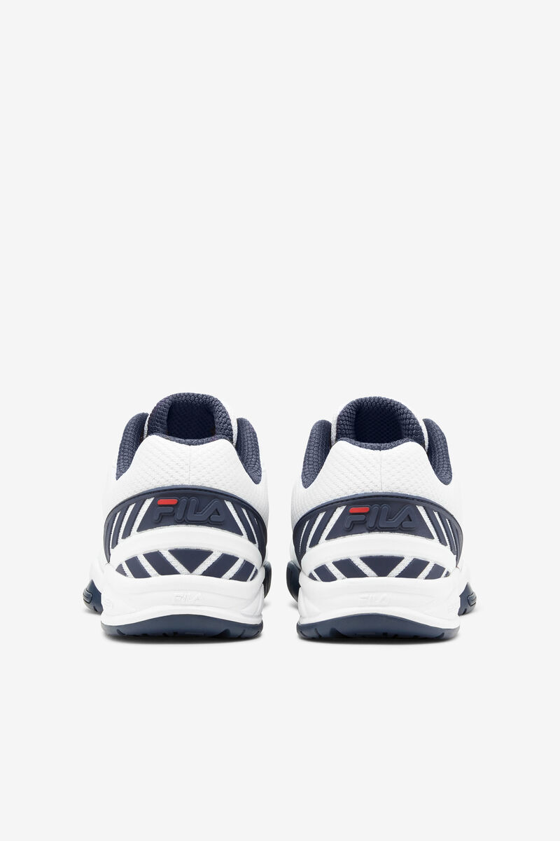 Men's Fila Volley Zone Sport Shoes White / Navy / Red | izUrmZtsNTW