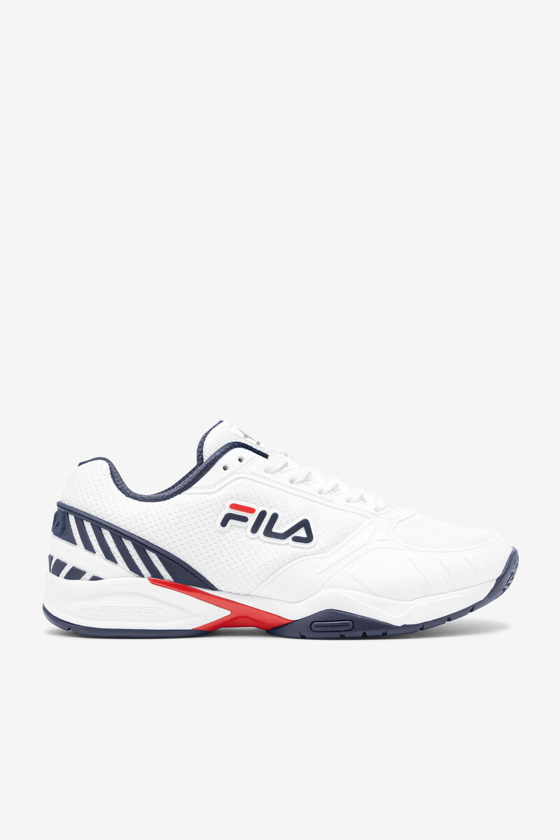 Men\'s Fila Volley Zone Sport Shoes White / Navy / Red | izUrmZtsNTW