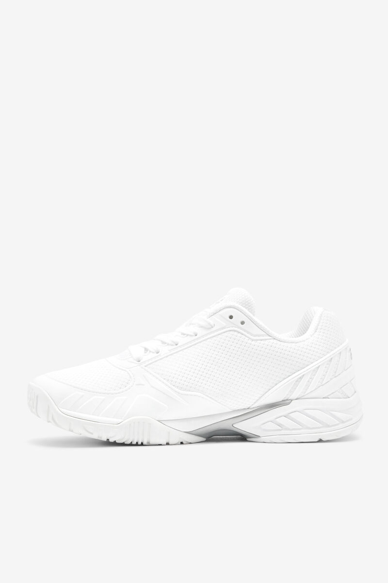 Men's Fila Volley Zone Sport Shoes White / Metal Silver / White | yK3kPBuMjZB